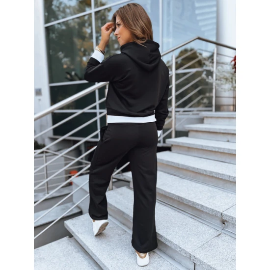 Moteriškas juodas sportinis kostiumas Newport Moteriški komplektai