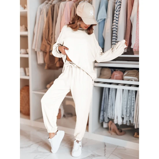 Moteriškas baltas sportinis kostiumas Dresis Moteriški komplektai