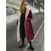 Moteriškas dygsniuotas bordo spalvos striukė Charlot Moteriškos striukės