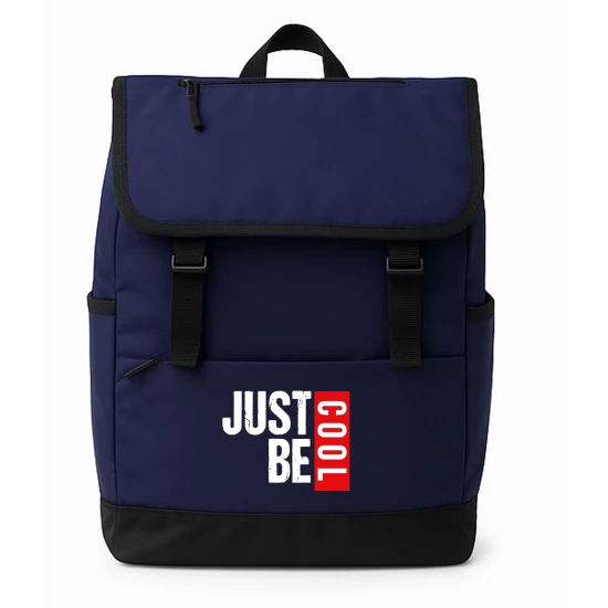 Tamsiai mėlyna kuprinė Just be cool Kuprinės