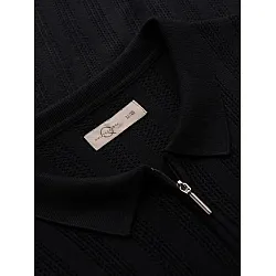 Vyriška juodos spalvos polo marškinėliai Elegant