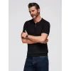 Vyriška juodos spalvos polo marškinėliai Elegant POLO marškinėliai