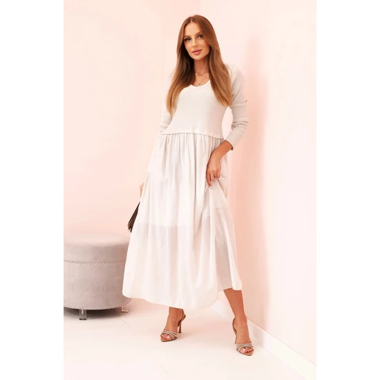 Moteriška šviesiai rusva ilga suknelė Lumin Ilgos suknelės