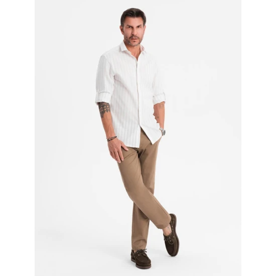 Vyriškos rusvos spalvos kelnės Tuman Klasikinės kelnės