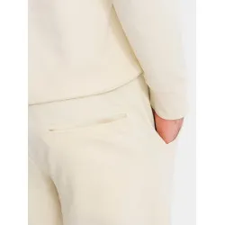 Vyriškas rusvos/baltos spalvos laisvalaikio komplektas Denat