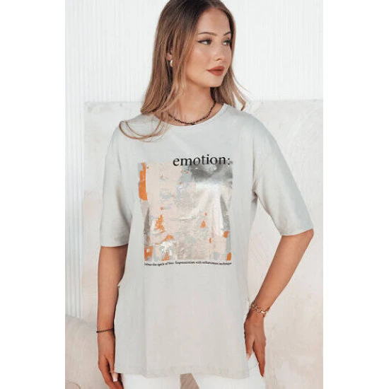 Moteriški pilki marškinėliai Emotion Marškinėliai su užrašais