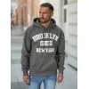 Vyriškas pilkas džemperis Brooklyn Vyriški džemperiai su gobtuvu