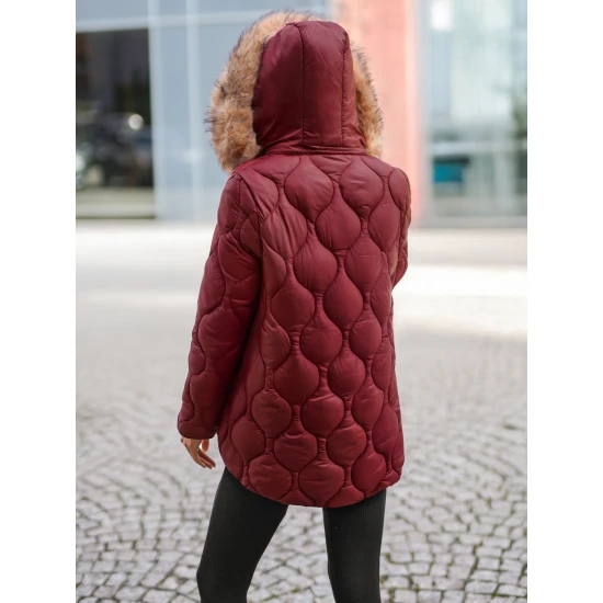 Moteriška bordo spalvos striukė Mona