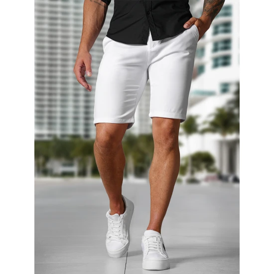 Vyriški balti šortai Remo Šortai