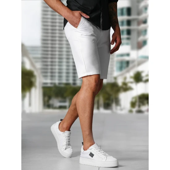 Vyriški balti šortai Remo Šortai