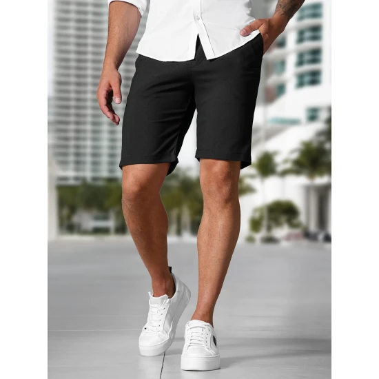 Vyriški juodi šortai Remo Šortai