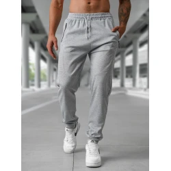 Vyriškos šviesiai pilkos laisvalaikio kelnės Amestin