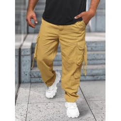 Vyriškos plačios rusvos kelnės Erven