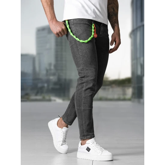 Vyriški tamsiai pilki džinsai Aldan Džinsai ir Jogeriai