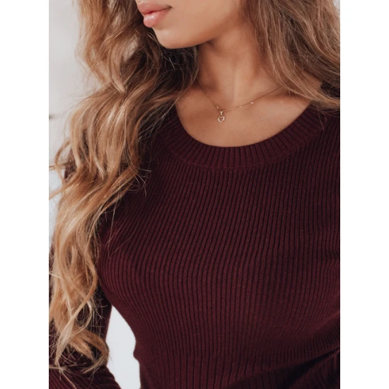 Moteriškas bordo megztinis Gino Palaidinės ir marškiniai