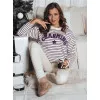 Women's white/purple striped sweater Charming Women's sweaters