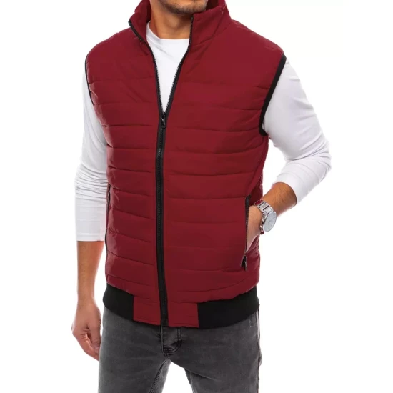 Dygsniuota vyriška bordo liemenė Lider Liemenės