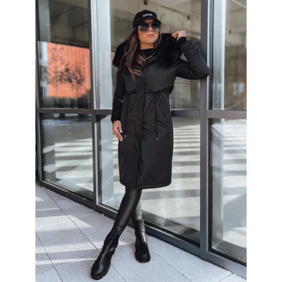 Juoda ilga moteriška striukė Juste Striukės