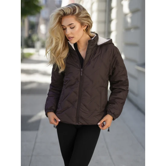 Moteriška tamsiai ruda striukė Lamir Moteriškos striukės