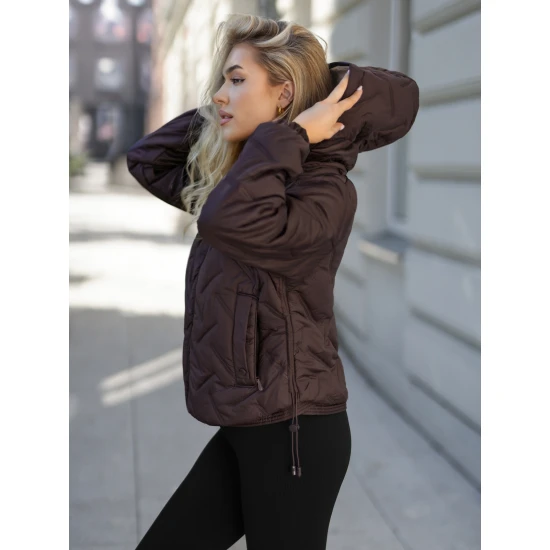 Moteriška tamsiai ruda striukė Lamir Moteriškos striukės