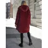 Moteriška žieminė dvipusė bordo striukė su gobtuvu Ela Moteriškos striukės