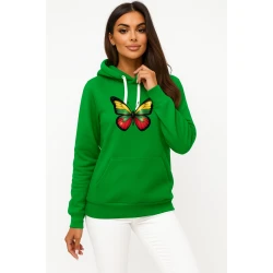 Moteriškas žalias džemperis Drugelis LT