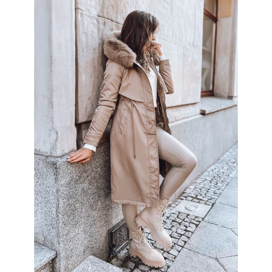 Rusva ilga moteriška striukė Juste Moteriškos striukės