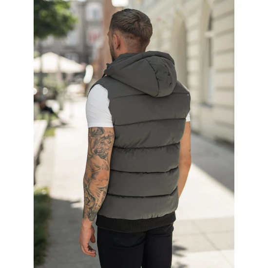 Vyriška tamsiai pilka liemenė Corles Liemenės