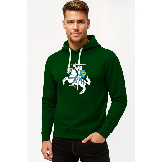 Vyriškas tamsiai žalias džemperis Vytis Vyriški džemperiai su spauda