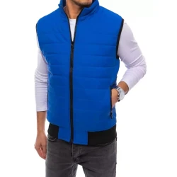 Dygsniuota vyriška mėlyna liemenė Lider