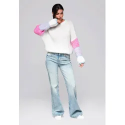 Brązowy sweter damski Bright