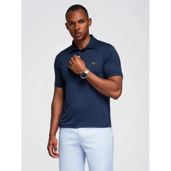 Vyriški tamsiai mėlyni polo marškinėliai Exim POLO marškinėliai