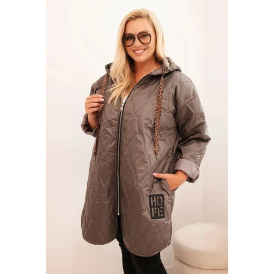 Moteriška rusvos spalvos striukė Hope PLIUS dydis moterims