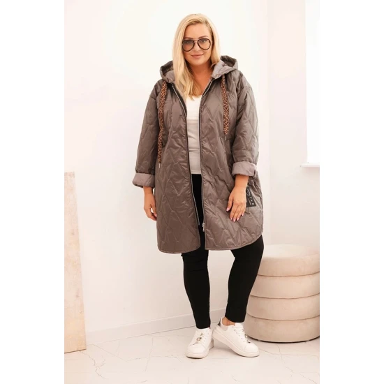 Moteriška rusvos spalvos striukė Hope PLIUS dydis moterims