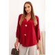 Moteriški raudonos spalvos marškiniai Lens Palaidinės ir marškiniai