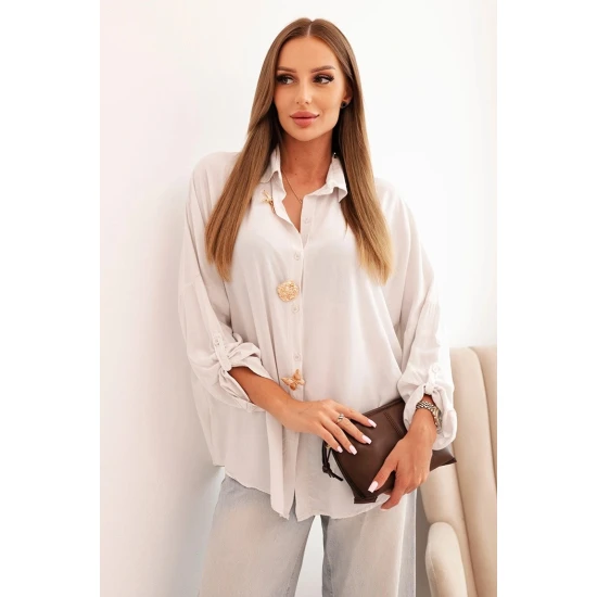 Moteriški rusvos spalvos marškiniai Lens Palaidinės ir marškiniai