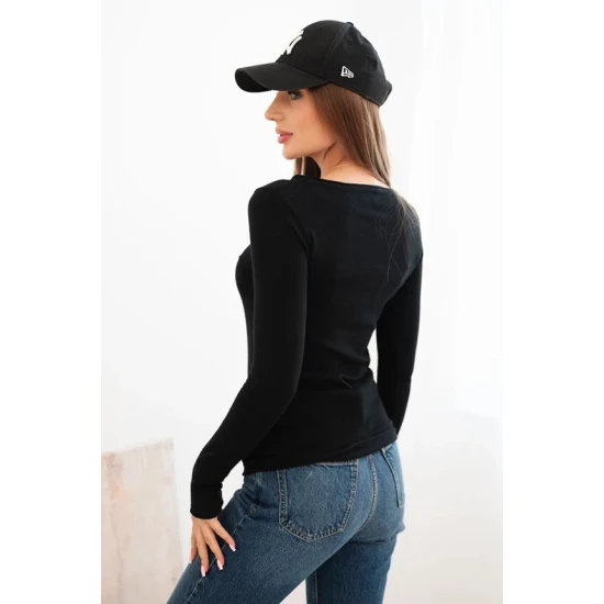 Moteriškas juodos spalvos megztinis Renat Moteriški megztiniai