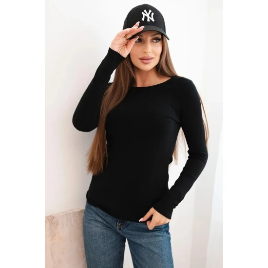 Moteriškas juodos spalvos megztinis Renat Moteriški megztiniai