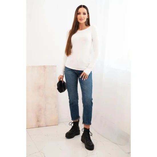 Moteriškas baltos spalvos megztinis Renat Moteriški megztiniai