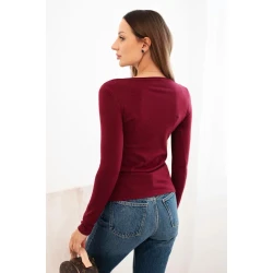 Moteriškas bordo spalvos megztinis Renat