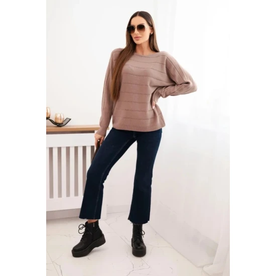 Moteriškas rudos spalvos megztinis Dora Moteriški megztiniai