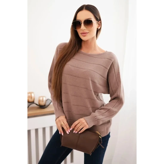 Moteriškas rudos spalvos megztinis Dora Moteriški megztiniai