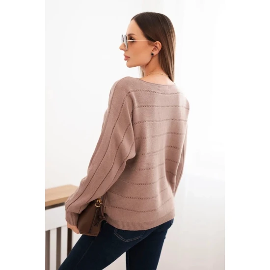 Moteriškas rudos spalvos megztinis Dora Moteriški megztiniai