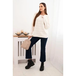 Moteriškas baltos spalvos megztinis Dora