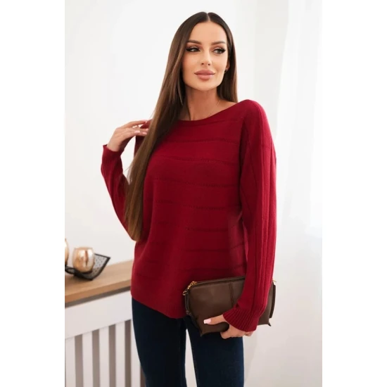 Moteriškas raudonos spalvos megztinis Dora Moteriški megztiniai