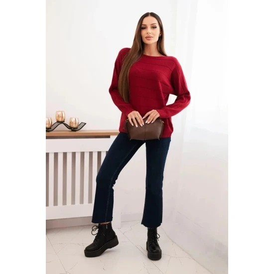 Moteriškas raudonos spalvos megztinis Dora Moteriški megztiniai