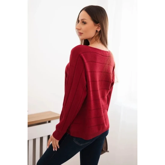 Moteriškas raudonos spalvos megztinis Dora Moteriški megztiniai