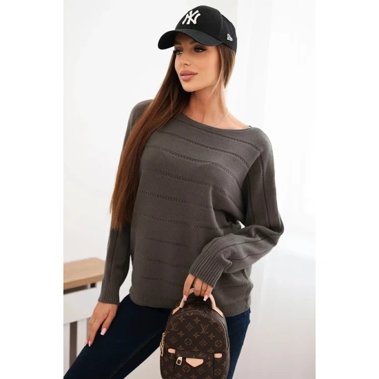 Moteriškas chaki spalvos megztinis Dora Moteriški megztiniai