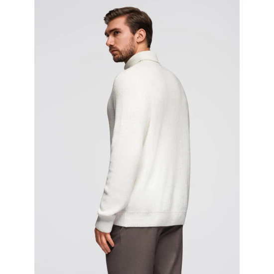 Vyriškas baltas megztinis su aukštu kaklu Ton Megztiniai aukštu kaklu