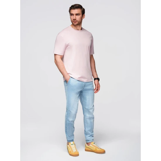 Vyriškos šviesiai mėlynos spalvos kelnės Cosmi Džinsai ir Jogeriai